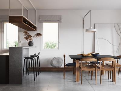 Ngôi nhà kết hợp ăn ý phong cách nội thất tối giản và sang trọng